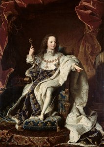 1715年の戴冠式ローブにおけるルイ15世（1710-74）の肖像